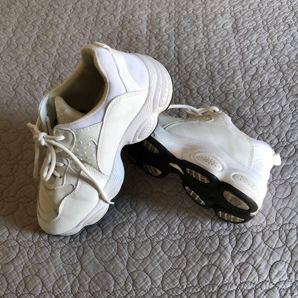 White Basic Bubble Sole Chunky Sneakers - image 6